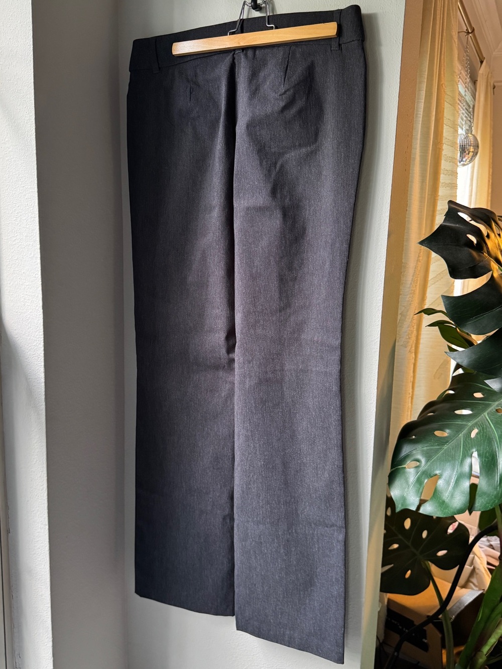 Maurices Straight-Leg Pants in Charcoal Black